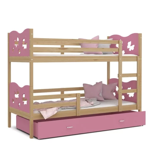 Łóżko piętrowe Max z materacami dziecięce