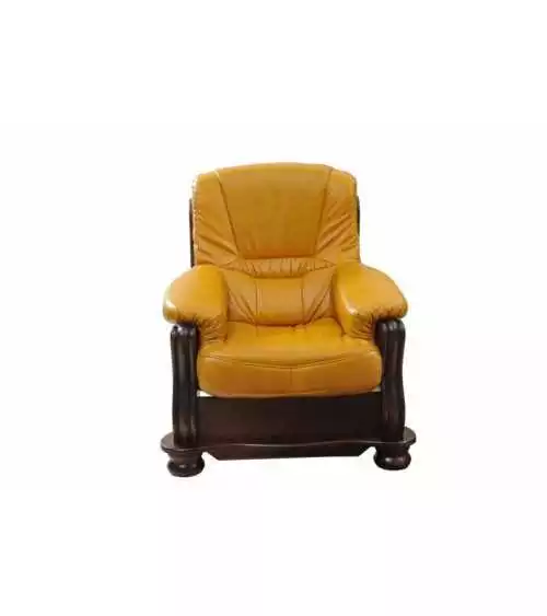 Komplet klasycznych mebli skórzanych Irena Sofa i 2 fotele