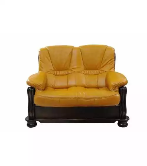 Komplet klasycznych mebli skórzanych Irena Sofa i 2 fotele