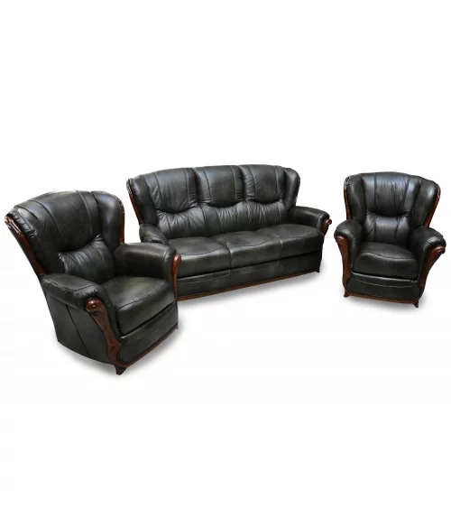 Komplet mebli skórzanych Consul Sofa 3R + 2 fotele