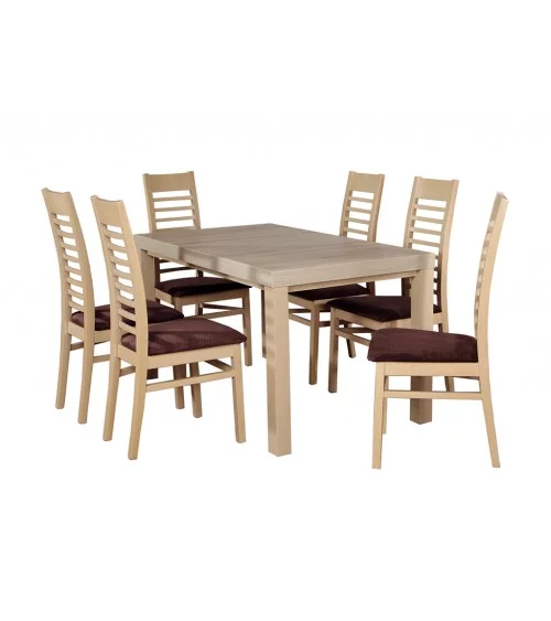 Zestaw stół Camilla i 6 krzeseł Eryka - Komplet nr 17