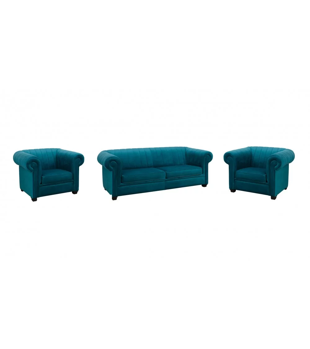 Nowoczesny zestaw sofa 3os z funkcją spania i dwa fotele do salonu Chic Gaw