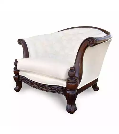 Komplet klasycznych mebli skórzanych Rodos Sofa i 2 fotele