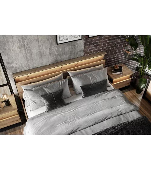 Łóżko w loftowym stylu Quant QS-02 160