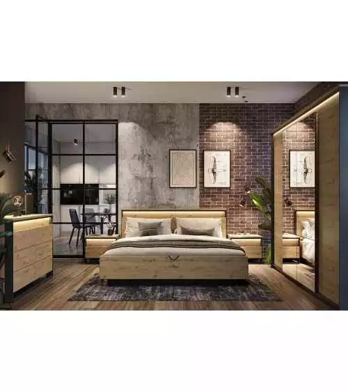 Łóżko w loftowym stylu Quant QS-02 160