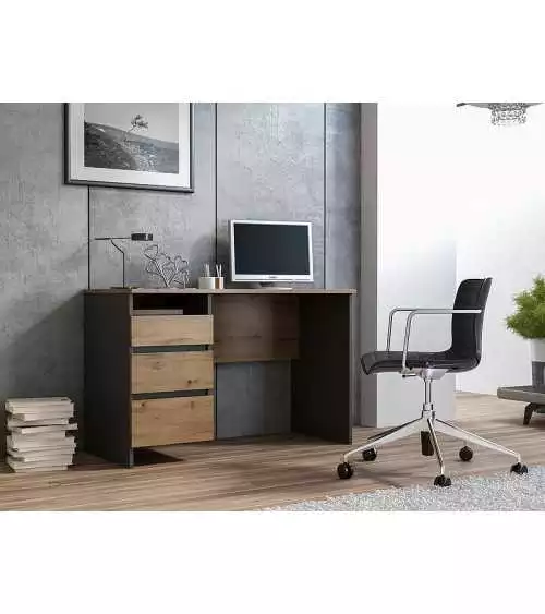 Biurko dąb woltan antracyt B-005 SIG