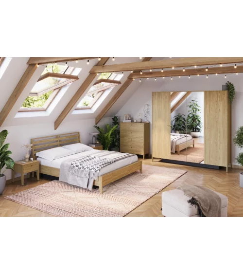 Czterodrzwiowa szafa z lustrem Cozy CZ-01