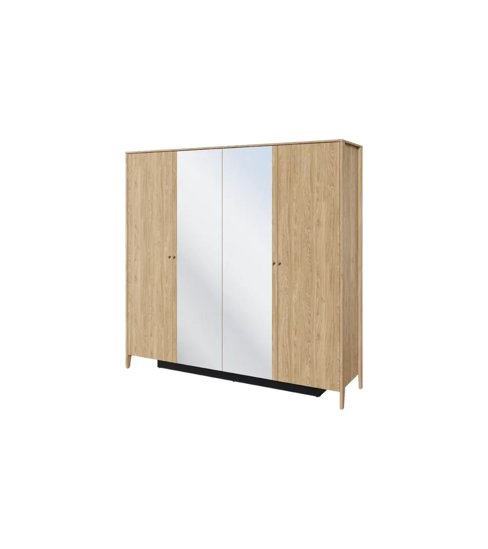 Czterodrzwiowa szafa z lustrem Cozy CZ-01