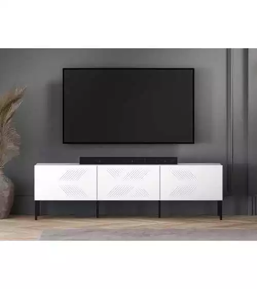 Szafka RTV z ozdobnymi frezami Clearing 04