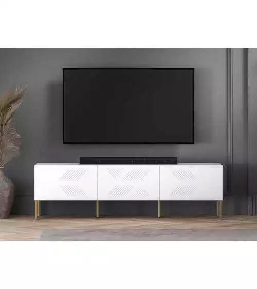 Szafka RTV z ozdobnymi frezami Clearing 04