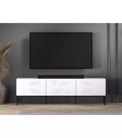Szafka RTV z ozdobnymi frezami Clearing 04
