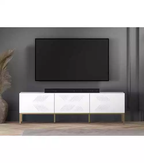 Szafka RTV z ozdobnymi frezami Clearing 04