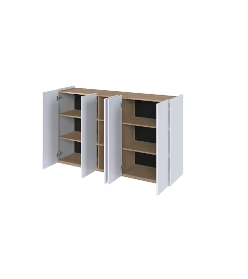 Komoda EASY biały połysk/dąb scandi EA-01
