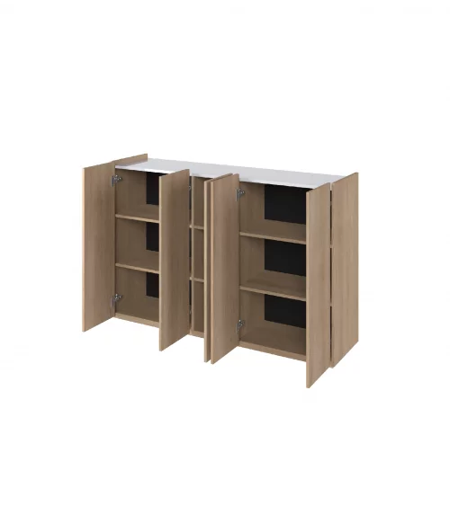 Komoda EASY biały połysk/dąb scandi EA-01
