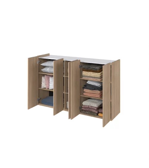Komoda EASY biały połysk/dąb scandi EA-01