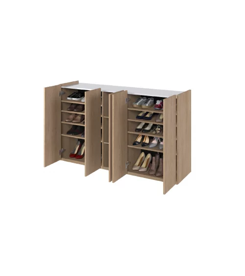 Komoda EASY biały połysk/dąb scandi EA-01