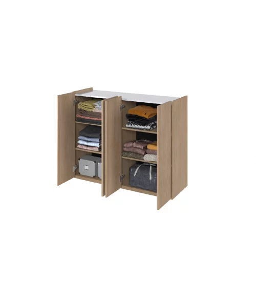 Komoda EASY biały połysk/dąb scandi EA-02