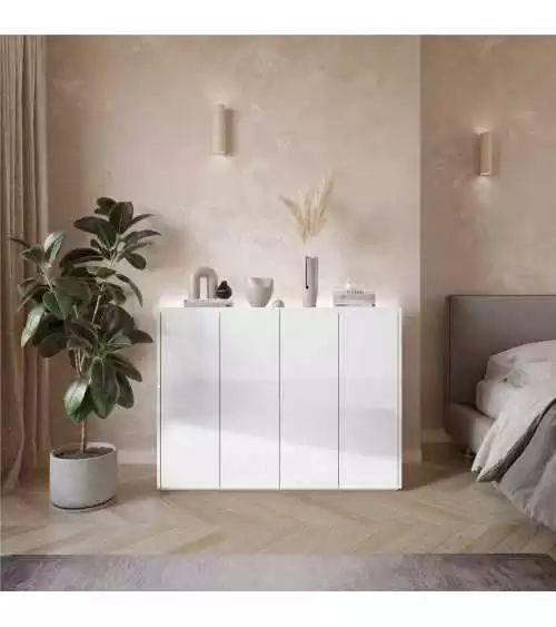 Komoda EASY biały połysk/dąb scandi EA-02