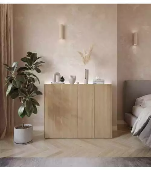 Komoda EASY biały połysk/dąb scandi EA-02