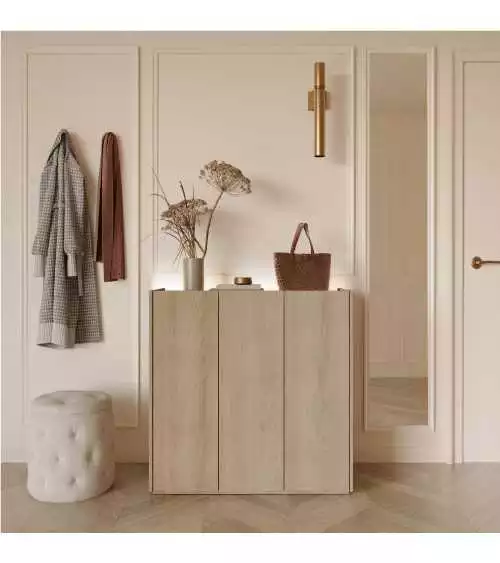 Komoda EASY biały połysk/dąb scandi EA-03