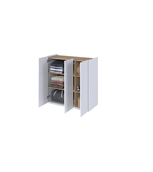 Komoda EASY biały połysk/dąb scandi EA-03