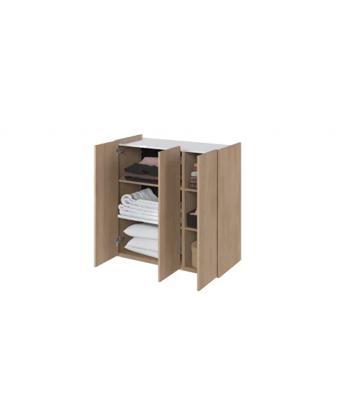 Komoda EASY biały połysk/dąb scandi EA-03