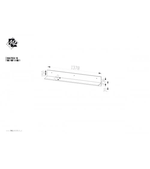 Półka wisząca Baltica 16